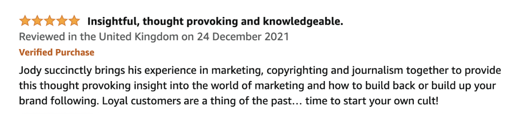 Amazon review — How To Start A Cult